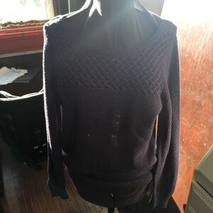 Loft basket weave neckline sweater, NWT
